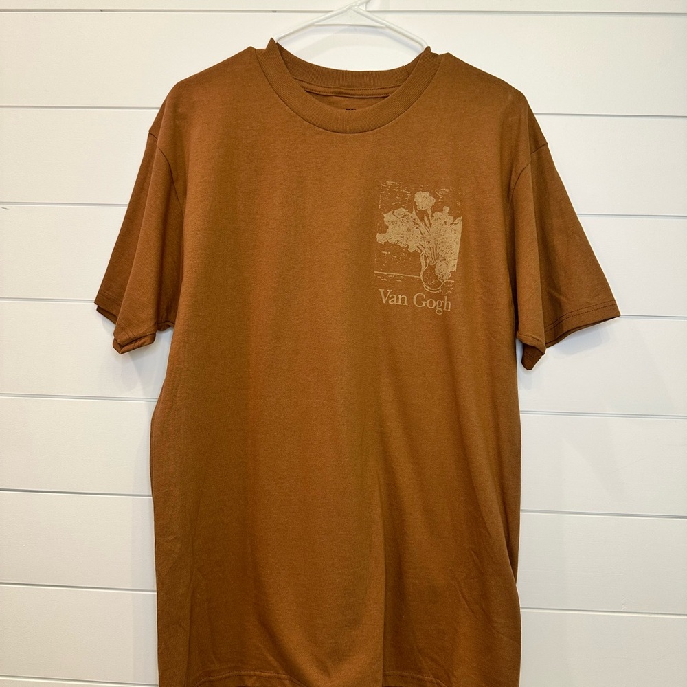 Van Gogh Irises Brown Men's T-Shirt